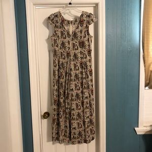 Thrift store dress turned into jumpsuit